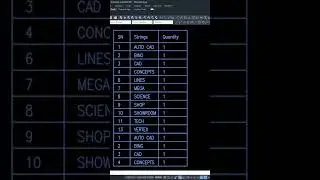 Auto CAD table to Excel #ytshorts #autocad #yiutubeviralshorts #autocaddesign