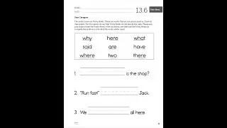 Skills 2 p 65-66 Grade 1 CKLA Activity