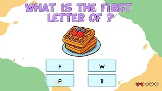 Guess the First Letter - Foods! Phonics Quiz!