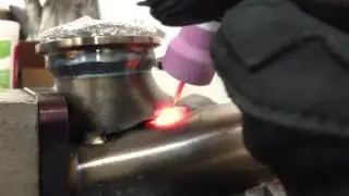 Welding a tear drop part 1