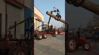 TR120 #forestrytrailer #logforwarder #tractor logging trailer  TC650L #forestrycrane
