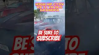 A 71-year-old grandpa races a high HP Cadillac CTSV in his classic Chevrolet Nova muscle car