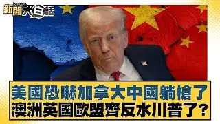 美國恐嚇加拿大中國躺槍了 澳洲英國歐盟齊反水川普了？【#新聞大白話】20260125｜#謝寒冰 #栗正傑 #方恩格