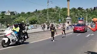 Prague Marathon 2022 last km womens winner - Bekelech Borecha ETH