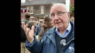 Legendary record producer Pete Waterman at the unveiling of a blue plaque for Rev W Awdry