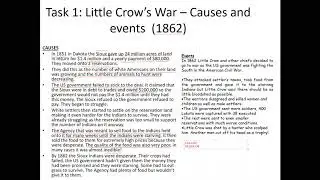 GCSE History - American West - Little Crow's War and Sand Creek Massacre
