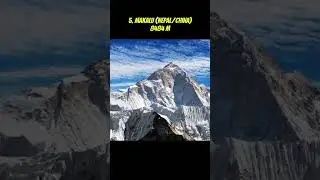 Top ten highest mountains in the world 🌎 #top10 #toptenfacts #mountains #viralshorts #viralvideo