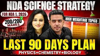 NDA Complete Science Strategy🔥| High Weightage Science Topics| 200 Marks NDA 2026 Plan| NDA 1 2026 ✅