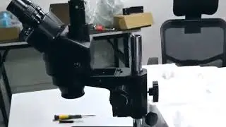 Eakins 37MP microscope camera + 7X-45X magnification stereo microscope + bracket installation video