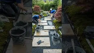 Zen Garden Walkway Makeover in 10 Seconds 🪷#ZenGarden #GardenWalkway #Shorts #Timelapse