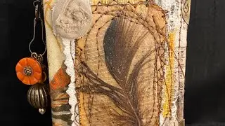 ✨SOLD🪶&rdquo;Feather&rdquo; Botanical Theme Mini Junk Journal (*see video description for details)