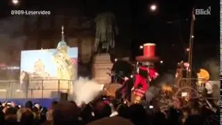Fasnacht brutal: SRF-Mann von Konfetti-Kanone...