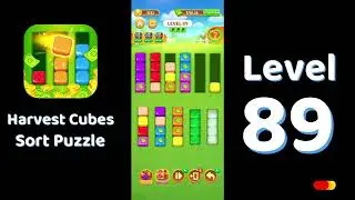🎮 Harvest Cubes Level 89 Walkthrough 🌱🧩 | Relaxing Sort Game | Solutionguruji