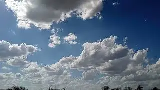 Cumulus time lapse towards sun 32x