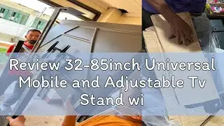 Review 32-85inch Universal Mobile and Adjustable Tv Stand with Wheel Conference Cart Mount Tv Brack