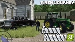 Starting Our New Farm | 100 Day Old School Farm | Farming Simulator 2025