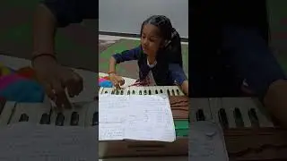Saanvi is just 4.5 age year singing alankar with harmonium ,music classical vocal
