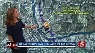 I-24 downtown to close this weekend for bridge repairs
