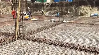Basement slab reinforcement nd raft beam details