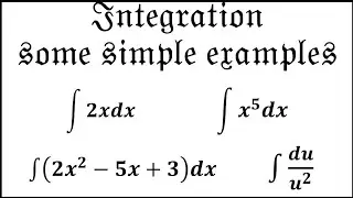 Integration | Some simple examples