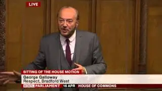 Margaret Thatcher's funeral - George Galloway - Parliament - 17th April 2013