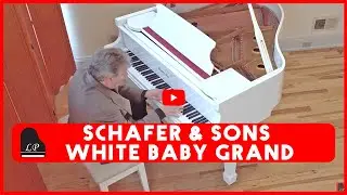 Schafer & Sons White Baby Grand Piano for Sale - Living Pianos Exclusive