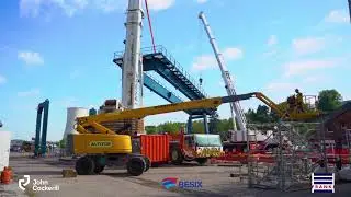 Replacement of gantry at the Three locks project in the Walloon Region