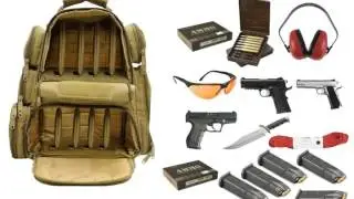 Backpack + Range Bag with Large Padded Deluxe Tactical Divider and 9 Clip Mag Holder  Sp