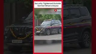Tight Security Outside Actor Salman Khan's Galaxy Apartments Residence in Mumbai