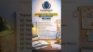 Day 1 | 60 Days UPSC Prelims Series 2026 | Polity Plan + Current Affairs + CSAT | EverythingIAS