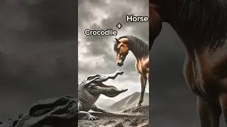Crocodile vs horse 🐎 #animals #attitude #animalcombat #foryou #shortvideo #treading #ai #aivideo