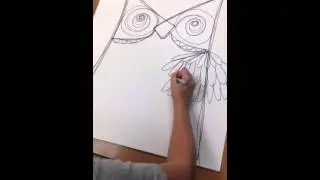 Owl Continuous Line Drawing