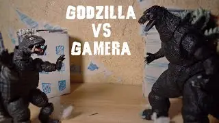 Hesei Godzilla VS Showa Gamera [Stop Motion]