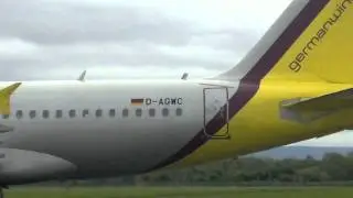 Germanwings Airbus A319 D AGWC Close taxi, Dublin, Ireland