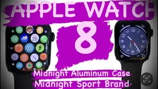 APPLE WATCH 8 UNBOXING | 41 mm | Midnight Aluminum Case | Midnight Sport Brand