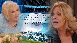 Marcela Morelo le cant&oacute; a Mirtha una canci&oacute;n suya con la letra de la hinchada de Racing