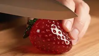 Glass Candy Strawberry ASMR | Satisfying Knife Slice with Realistic Crystal Detail and Raw Sounds