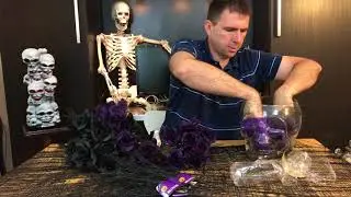 HALLOWEEN HOW-TO: DIY Floral Centerpiece / Dollar Tree Roses - Cheap, Crafty & Easy.  2017