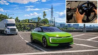 GTA 5 - Luxury Private Taxi Job with Audi E5 | Steering Wheel Gameplay