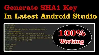 Generate SHA1 Certificate Fingerprint in Android Studio  Firebase