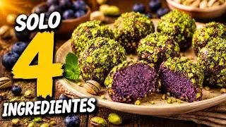Trufas Saludables de Arándanos y Pistachos: 4 Ingredientes, Sin Azúcar y Sin Horno