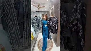 INDOWESTERN DRAPE SAREES WITH SHRUG @ethnicwearbypriyanka3113  #shorts  #indowestern  #saree