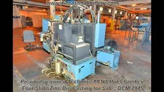 Used Techmire 44 NT Hot Chamber Zinc Die Casting Machine. DCM 2945