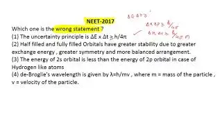Which one is the wrong statement ? #neet2025 #chemistry #neet2017