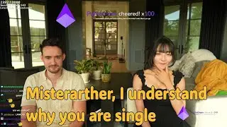 Arther show Tanuki video of him dog walking Alinity and scared her