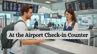 Airport Check in Counter Simple English conv #americanenglish #englishlanguage #english #RealEnglish