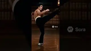 Bruce Lee teaches how to #bruceleefoundation #bruceleethefighter probably do around house kick
