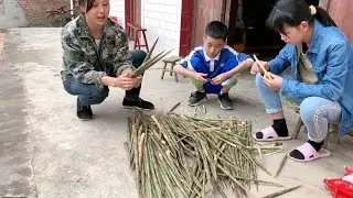 拔笋容易剥笋难，小兰教你如何快捷剥小竹笋，比脱衣服还快