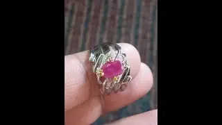 Ruby stone ring design for women
