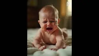 Crying Baby on Blanket &ndash; Cinematic Close-Up